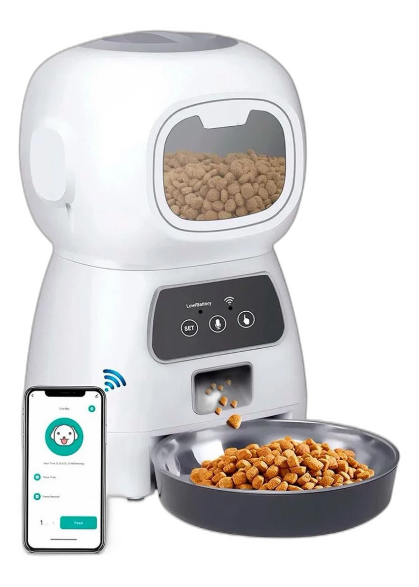 🐾 Comedero Inteligente Wi-Fi 3.5L – Compacto, práctico, confiable