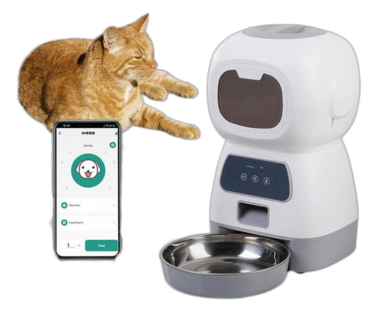 🐾 Comedero Inteligente Wi-Fi 3.5L – Compacto, práctico, confiable